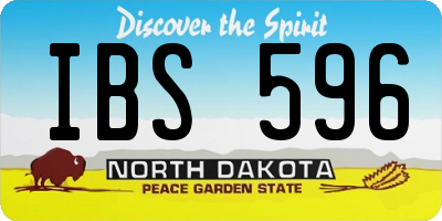 ND license plate IBS596