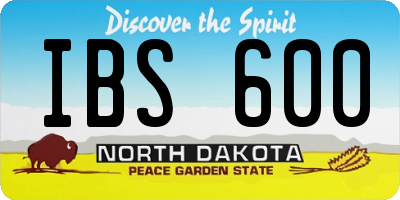 ND license plate IBS600