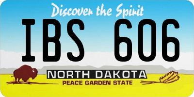 ND license plate IBS606