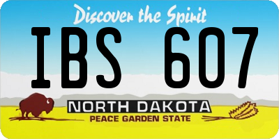 ND license plate IBS607