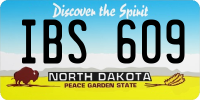 ND license plate IBS609