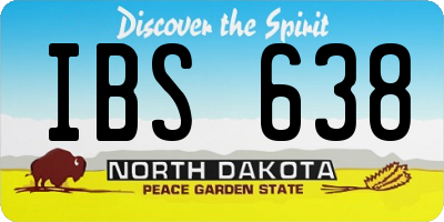 ND license plate IBS638