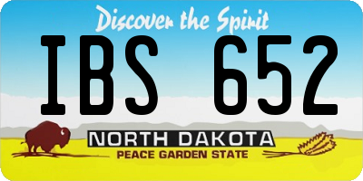 ND license plate IBS652