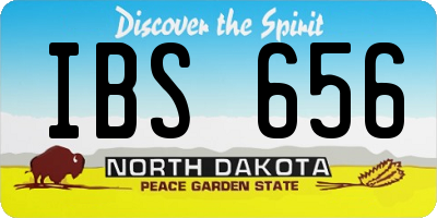 ND license plate IBS656