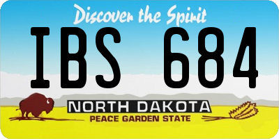 ND license plate IBS684