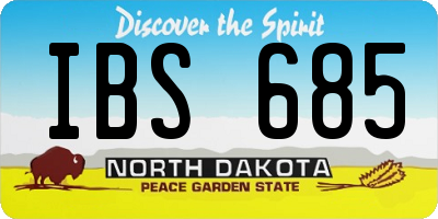 ND license plate IBS685