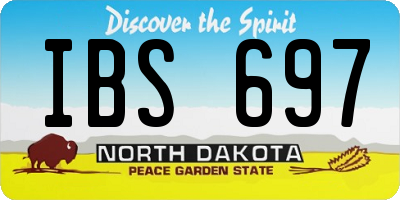 ND license plate IBS697