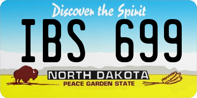 ND license plate IBS699
