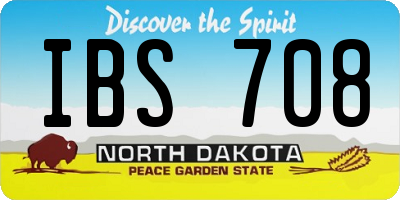 ND license plate IBS708