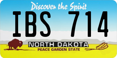 ND license plate IBS714