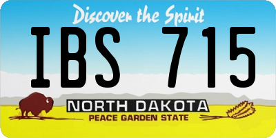 ND license plate IBS715