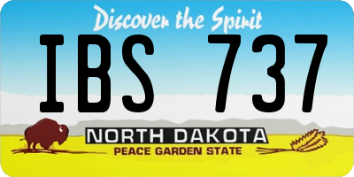 ND license plate IBS737