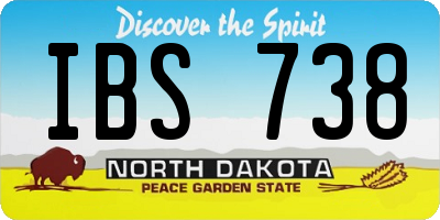 ND license plate IBS738