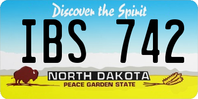 ND license plate IBS742