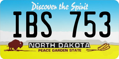 ND license plate IBS753