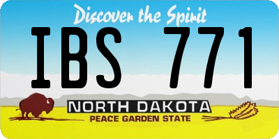 ND license plate IBS771
