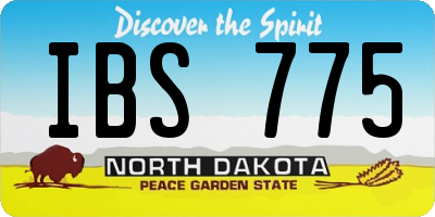 ND license plate IBS775