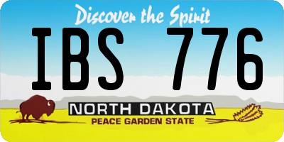 ND license plate IBS776