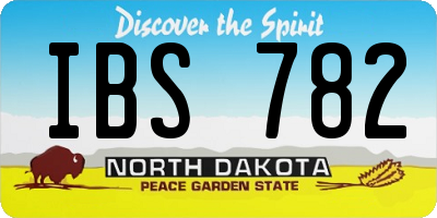 ND license plate IBS782