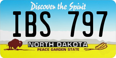 ND license plate IBS797