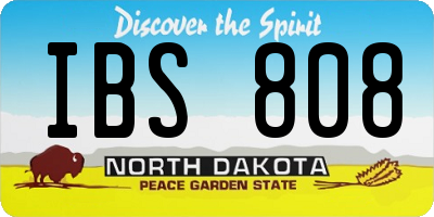 ND license plate IBS808