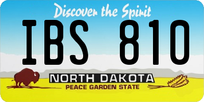ND license plate IBS810