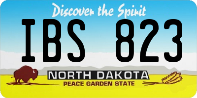ND license plate IBS823