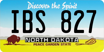 ND license plate IBS827