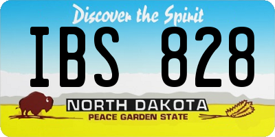 ND license plate IBS828