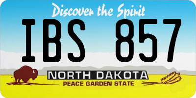 ND license plate IBS857