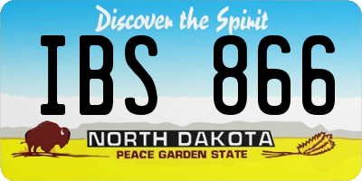 ND license plate IBS866