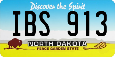ND license plate IBS913