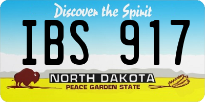 ND license plate IBS917