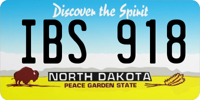 ND license plate IBS918