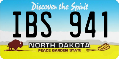 ND license plate IBS941