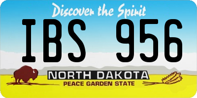 ND license plate IBS956
