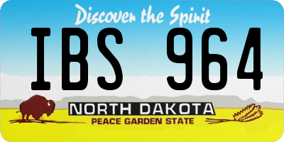 ND license plate IBS964