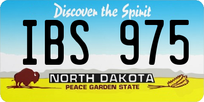 ND license plate IBS975