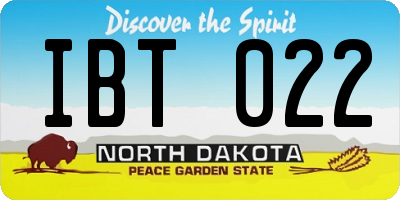 ND license plate IBT022