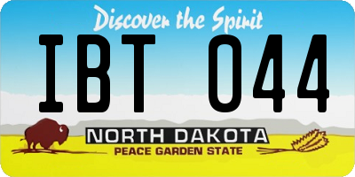 ND license plate IBT044