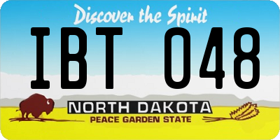 ND license plate IBT048