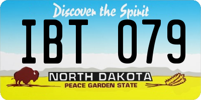 ND license plate IBT079
