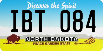 ND license plate IBT084