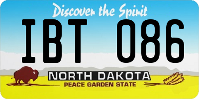 ND license plate IBT086