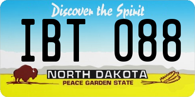 ND license plate IBT088