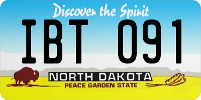 ND license plate IBT091