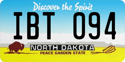 ND license plate IBT094