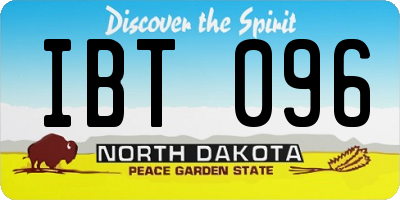 ND license plate IBT096