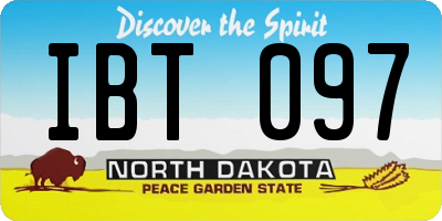 ND license plate IBT097
