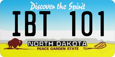 ND license plate IBT101